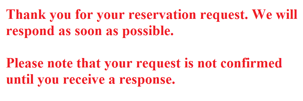 Thank you for reserving your bike